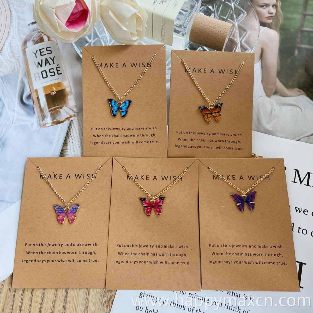 Butterfly Pendant Accessories Necklace Wholesale Jewelry Necklace Handmade Trendy Necklace